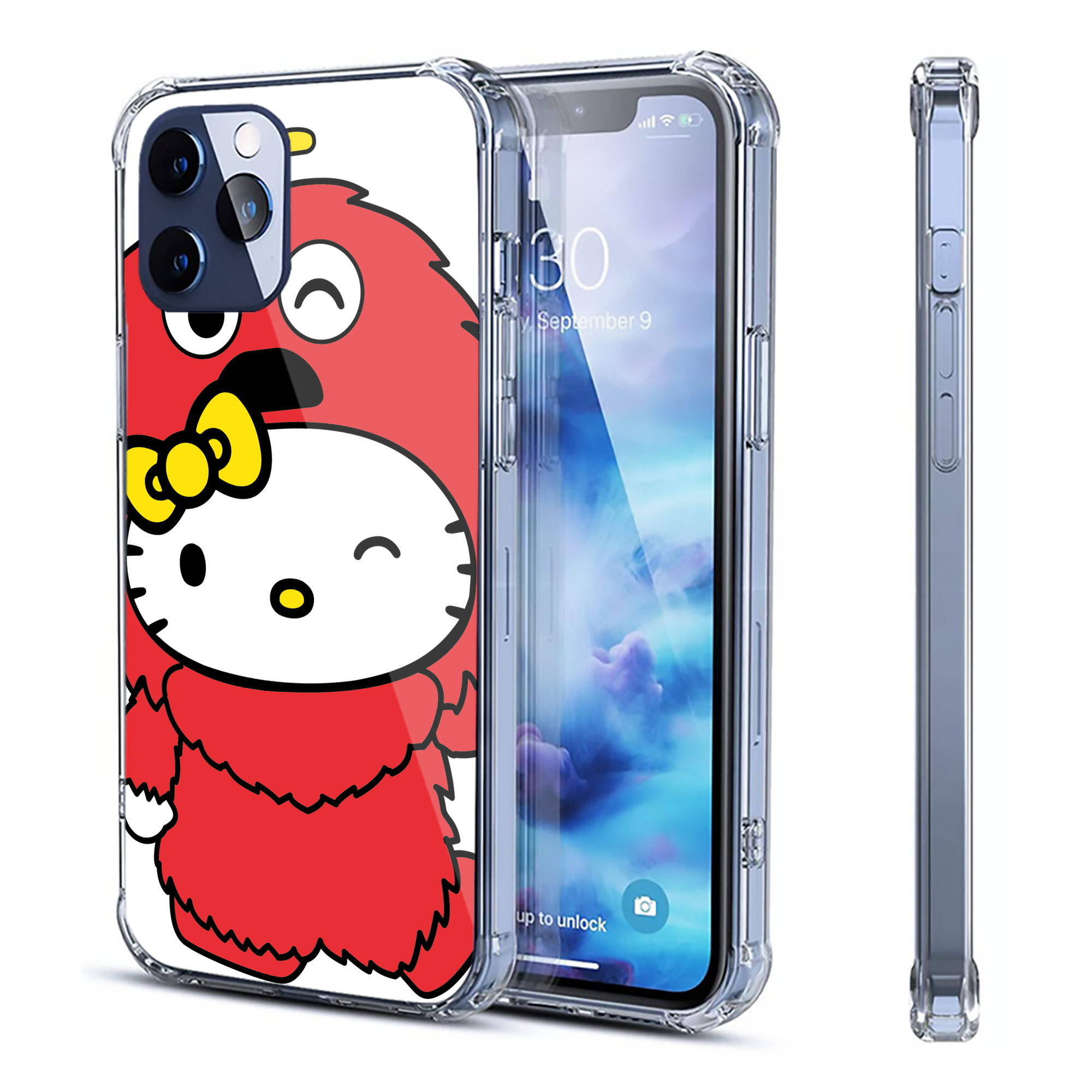 （画像用） Hello Kitty ハローキティ 【iPhone 12シリーズ対応】透明スマホケース（クリアソフトケース）